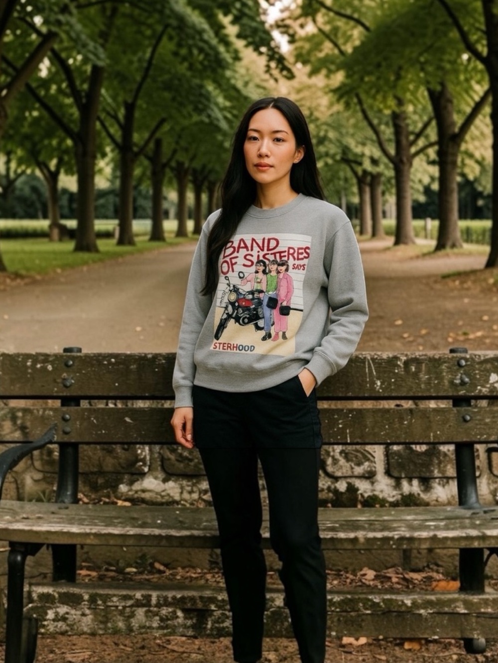 Zadig & Voltaire Band of Sisters Graphic Sweatshirt RARE HTF ~ size Small